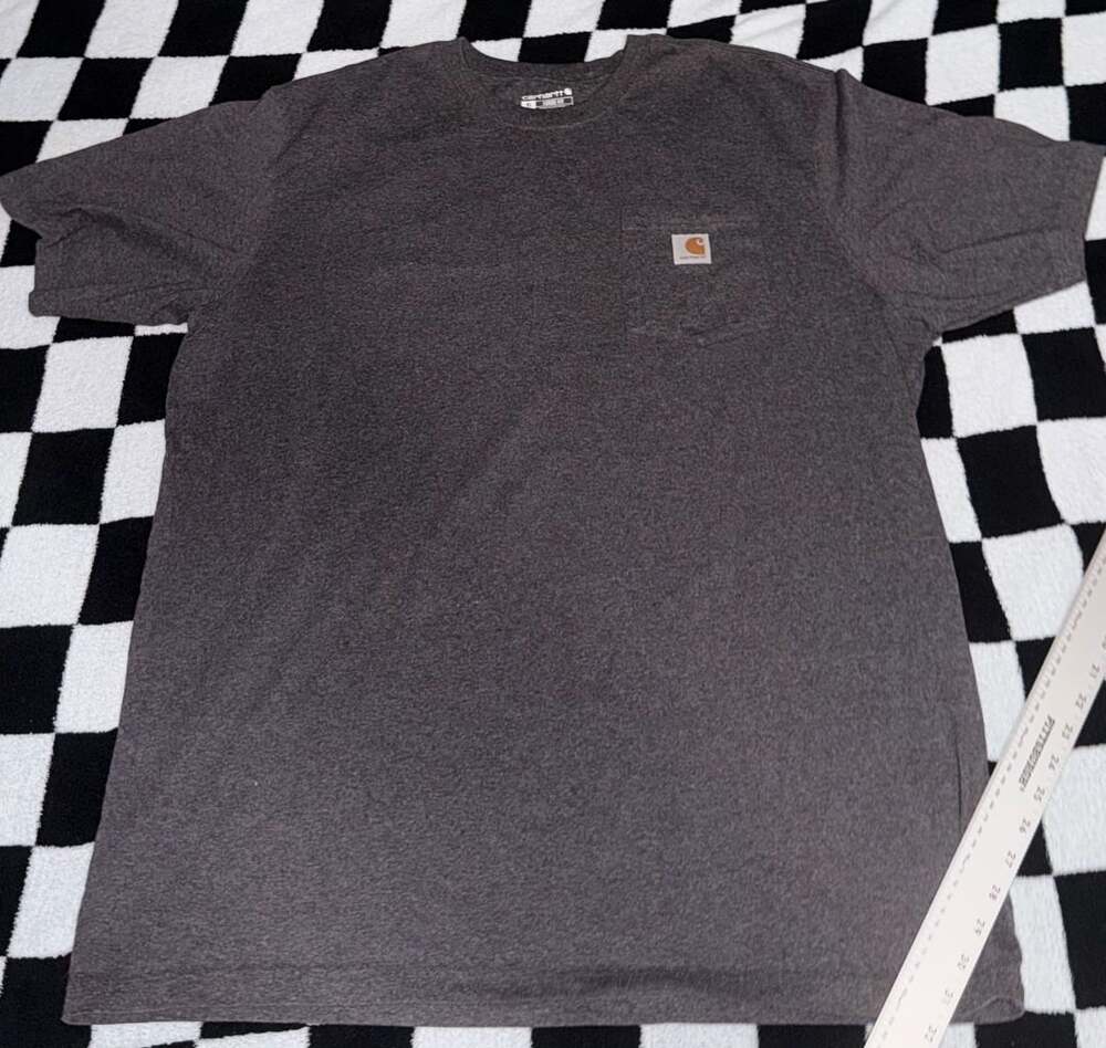 Carhartt Men's K87 Loose Fit Heavyweight Pocket T-Shirt Gray XL Tall